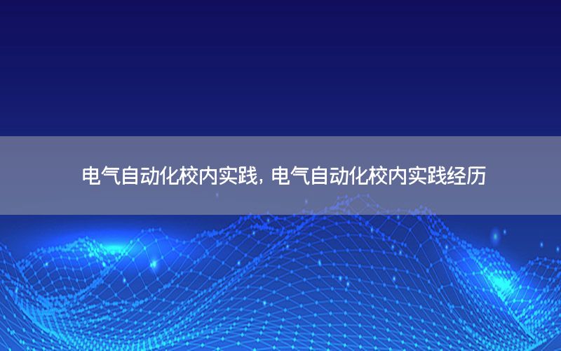 电气自动化校内实践，电气自动化校内实践经历