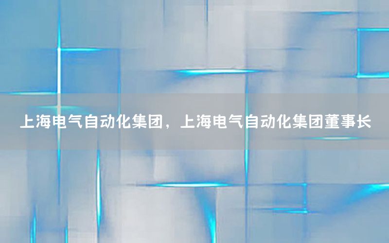 上海电气自动化集团，上海电气自动化集团董事长