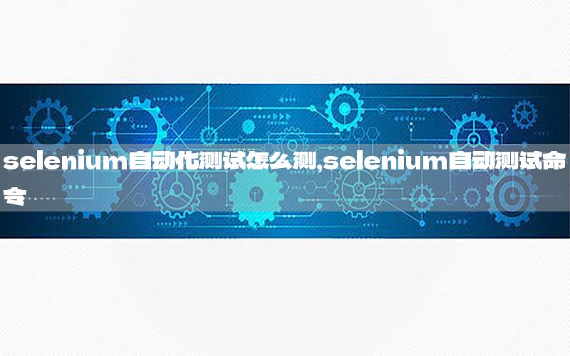 selenium自动化测试怎么测，selenium自动测试命令